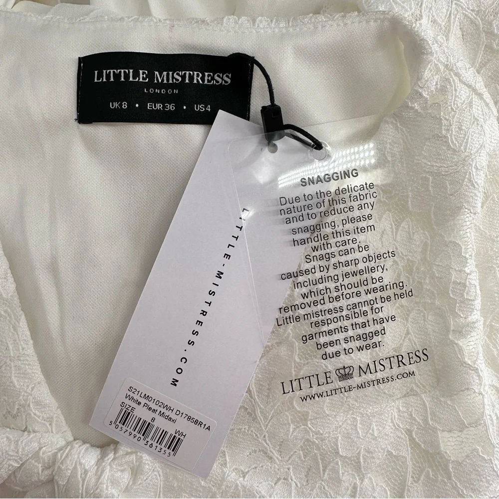 Little Mistress Lacing Down the Aisle Midaxi Dress size US 4 Long Sleeves Modest - Picture 11 of 16